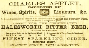 Charles Asplet, wine and spirit importer