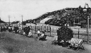 Huts ready to be taken to the beach on the Esplanade at West Park