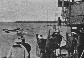 Weymann, the winner of the Jersey leg, lands off St Helier