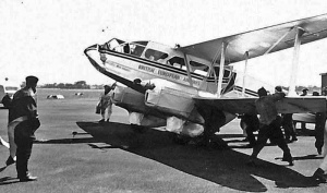 A dented nose shows clearly after the accident