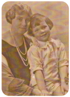 May Louise Romeril and grandson George Evans