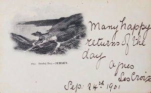 ... Happy birthday from Agnes in 1901, it was her 20th birthday ...