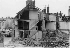Demolition work in the 1970s
