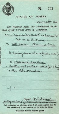 The Woodville Hotel had to supply furniture for use in German billets