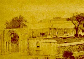 Part of a stereoview of the Church from the 1850s