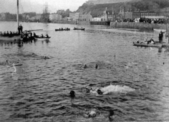 Water polo in St Helier harbour in the 1880s