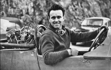 Mac Daghorn also raced cars. He was pictured in his Cooper in 1960