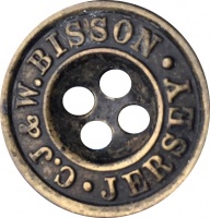 A button used by tailors C J and W Bisson