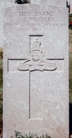 The grave of Great War casualty Alexander Fauvel Whitley at Peronne Road Cemetery, Maricourt