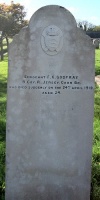 The grave of Great War casualty Francis George Godfray at St Ouen's Churchyard, Jersey