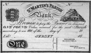 A parish issue banknote