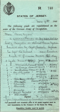 Bicycles returned to the States before he left Jersey by German commander Capt Gussek, who was in charge during the early days of the Occupation, were kept at Beau Sejour until the Germans demanded them back