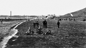 People's Park at the eastern end of the bay in 1893 just before Victoria Avenue was built