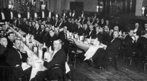 A Royal Artillery Association dinner at Hotel de l'Europe in 1927