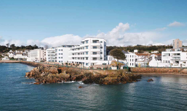 ... and the same view in 2025 with the hotel site redeveloped as apartments