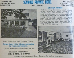 Seawold Hotel 1970 advert