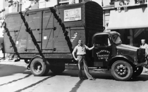 Peter Gray, driver of a Burnham's Transport van