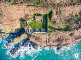 Le Catel Fort - drone photograph by Chris Brooks