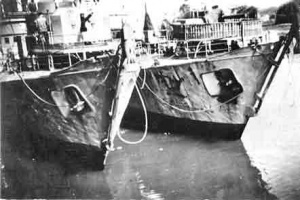 German minesweepers in St Helier Harbour