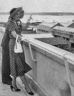 Princess Marina, Duchess of Kent, with Bailiff Sir Alexander Coutanche on the nurses' home which was opened in 1948