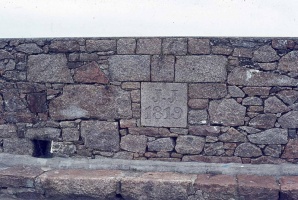 Datestone in the harbour wall