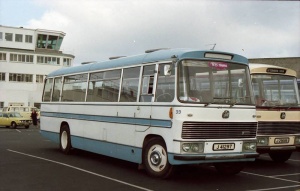 Coaches on the forecourt in 1972