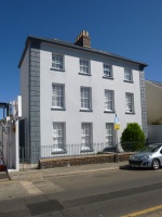 ... the most elegant of which is this three story 'semi' opposite the Masonic Temple ...