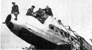Germans on a Jersey Airways DH86 undergoing maintenance before the Occupation and left behind in Jersey