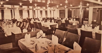 Sarnia's restaurant pictured in a Sealink brochure when she came into service