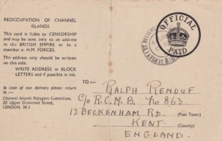Before postal service got back to normal, the Army offered islanders special cards to get in touch with their families