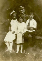Percy Arthur Charles Pallot (1888-1960) son of Abraham and Mary Ann Hubert, with his children