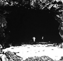 An early photographic plate of an unidentified cave in Jersey