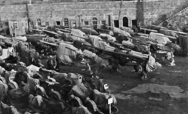 All easily removable guns were stored at Fort Regent until they could be disposed of ...