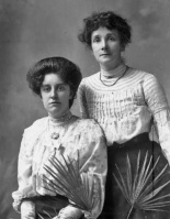 Portrait of sisters Mrs Logan and Mrs Plat