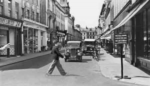 The Bath Street end of the street in 1936