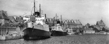 The Falaise and Brittany in St Malo waiting to leave for Jersey