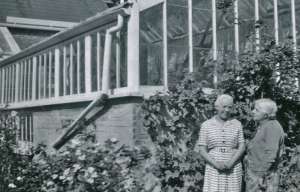 Alice and Ethel Lucie Pallot in 1950, photographed by Bert on a visit to Jersey