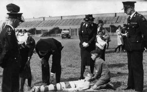 St John Ambulance annual inspection at Springfield in 1948