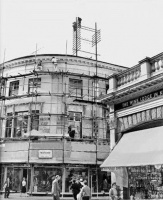 1960 - the old telephone poles on the roof have yet to be removed. John Collier has just started in business but their sign has yet to be erected