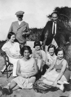 The Cross family on the beach