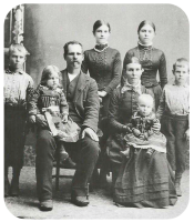 Brigham Mecham and Harriett Louise, nee Kerby, with their children