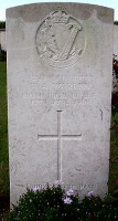 The grave of Great War casualty William Arthur Warren at Dud Corner Cemetery, Loos