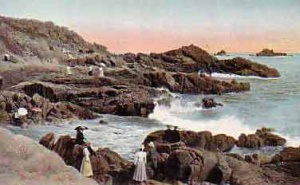 Waves breaking on the rocks at La Corbiere