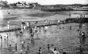 The children's pool in 1934. Generations of islanders learned to swim here