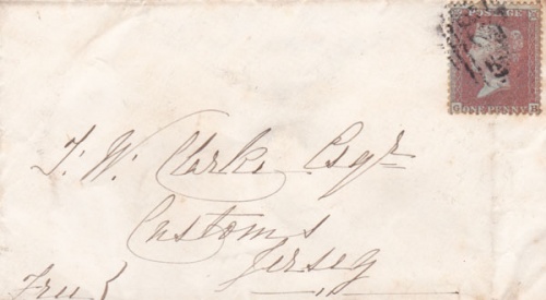 ... this one to Jersey from Guernsey in 1856 ...
