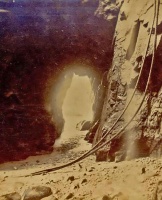 Telegraph cables passed through one of the caves - picture courtesy of Facebook group Jersey Temps Passe