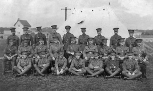 A group of officers at a camp at Grouville
