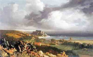 This 1815 painting by Tobias Young shows Tower No 8 to the right of centre.