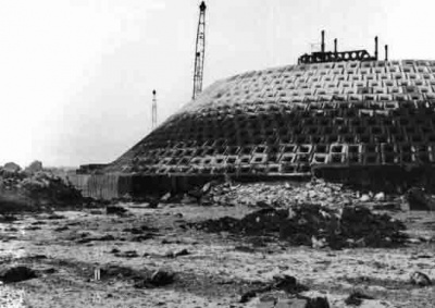 March 1975 - a tall wall is needed with Jersey's 40-foot tidal range