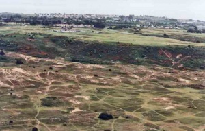 Blanches Banques, with La Moye Golf Club in the background.